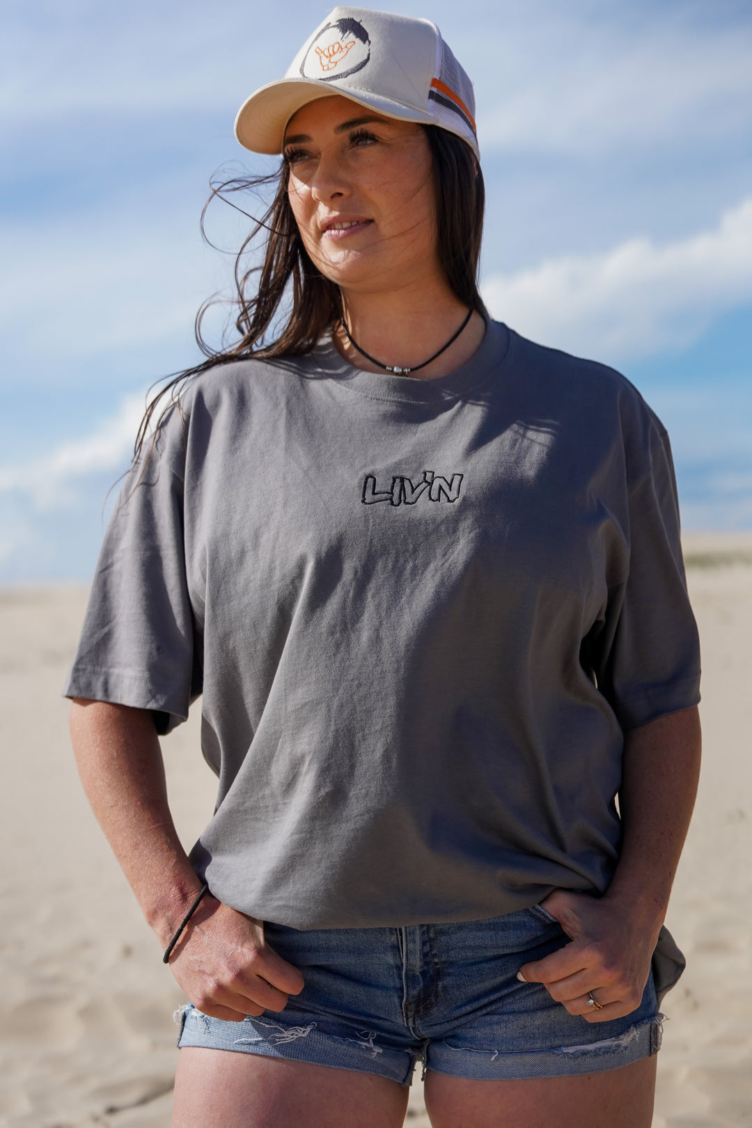 Shadow Grey LIVN Box Tee