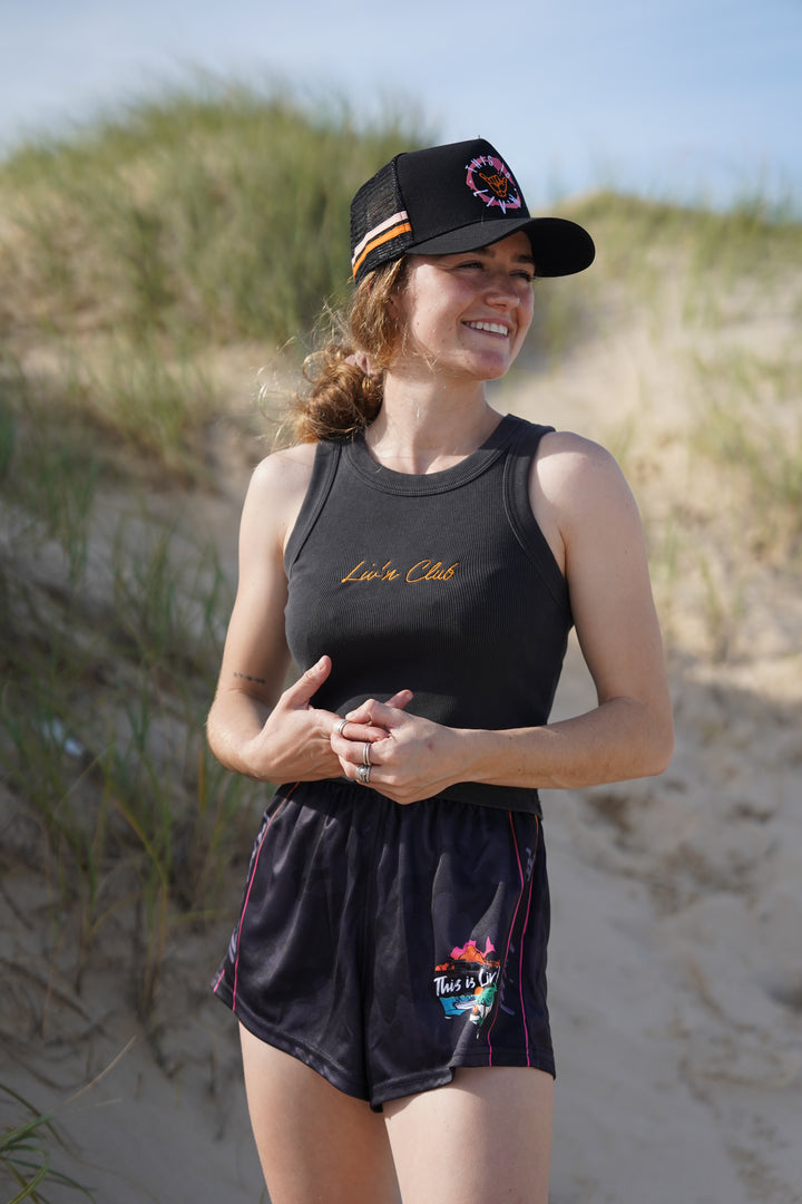 Faded Black LIVN Club Crop Tank