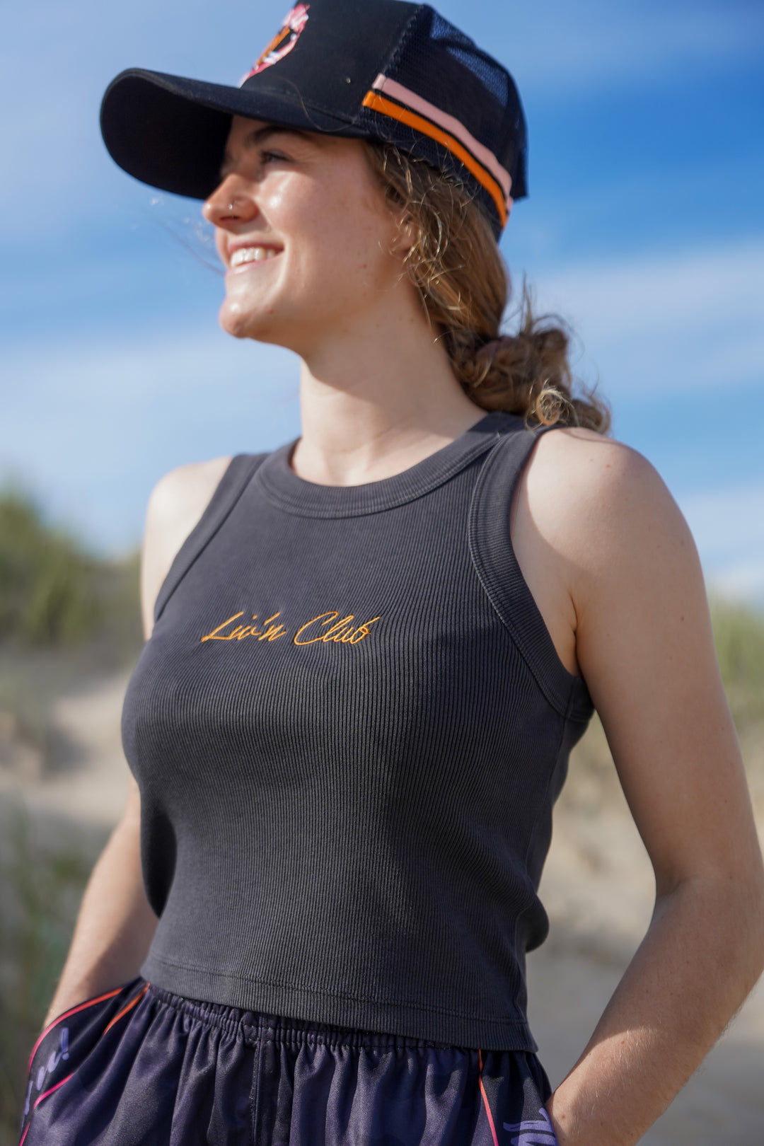 Faded Black LIVN Club Crop Tank