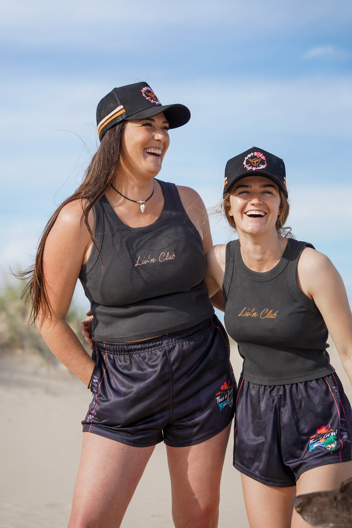 Faded Black LIVN Club Crop Tank