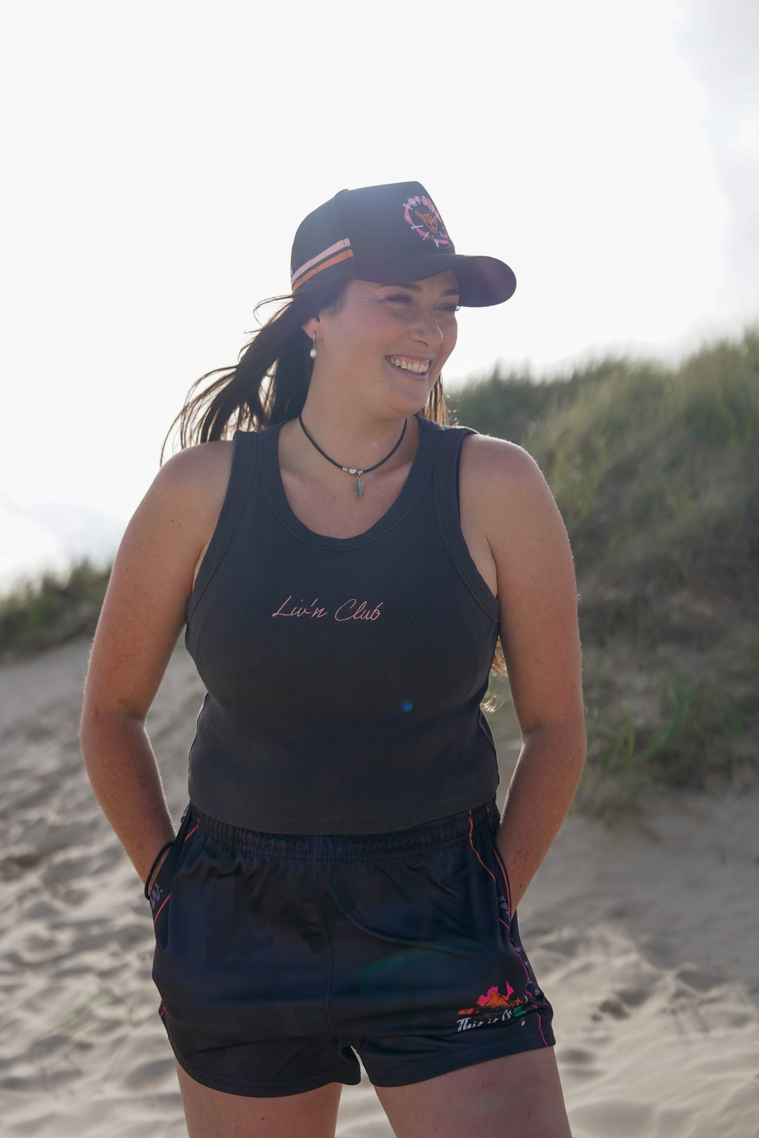 Faded Black LIVN Club Crop Tank