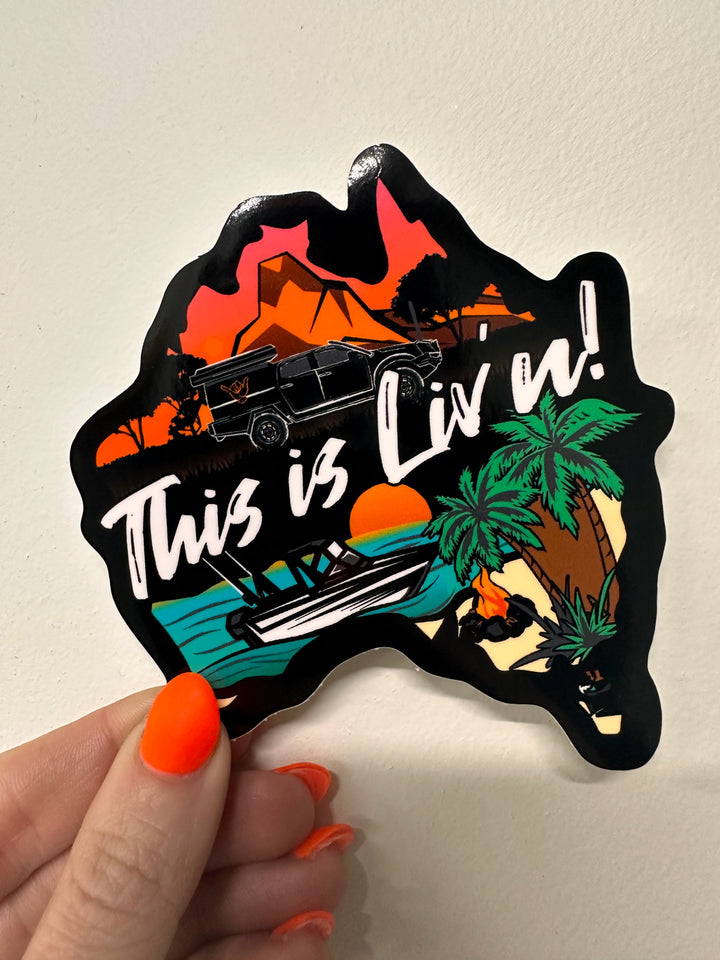 Aus Liv'n Sticker