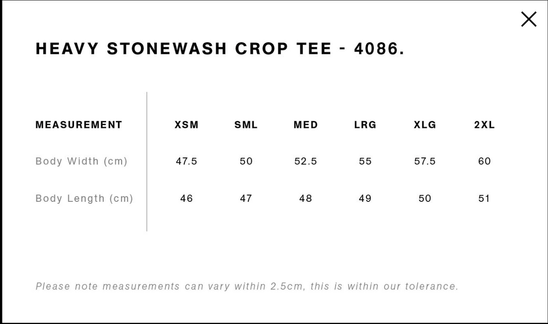 LIVN Faded stone heavy crop tee